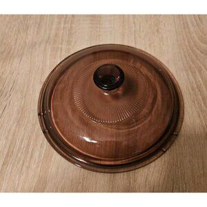 Corning Pyrex Vision Ware V 1.5 C Cranberry Cookware Lid Only USA